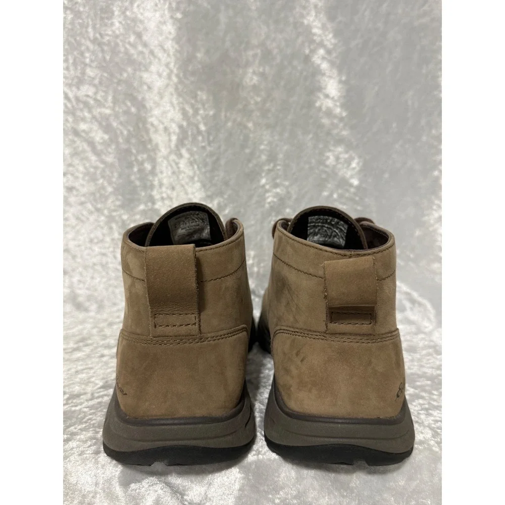 Eddie Bauer Mens Tan Brown Nubuck Leather Chukka Boots Vibram Soles Lace Up Sz 8